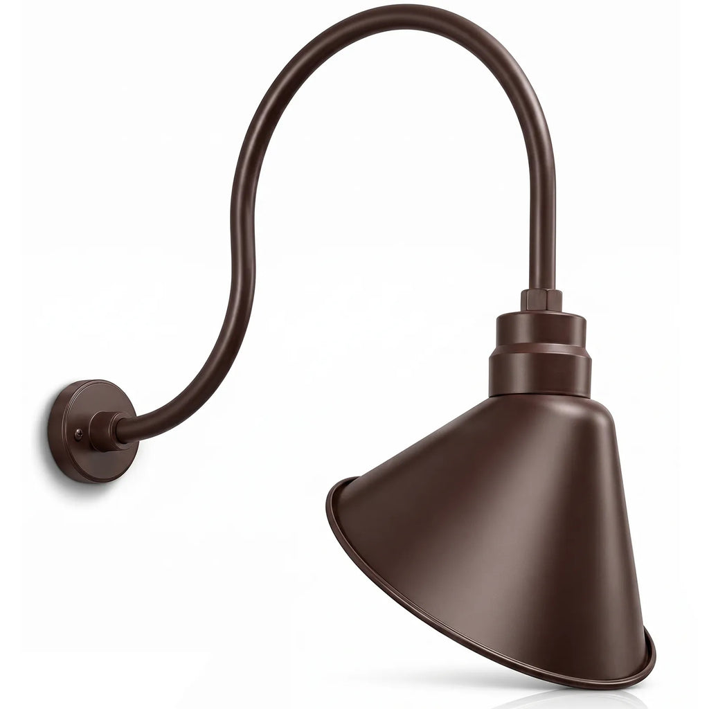 Angled 12" Shade with 24" Gooseneck Arm