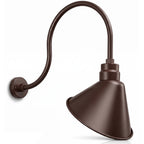 Angled 12" Shade with 24" Gooseneck Arm
