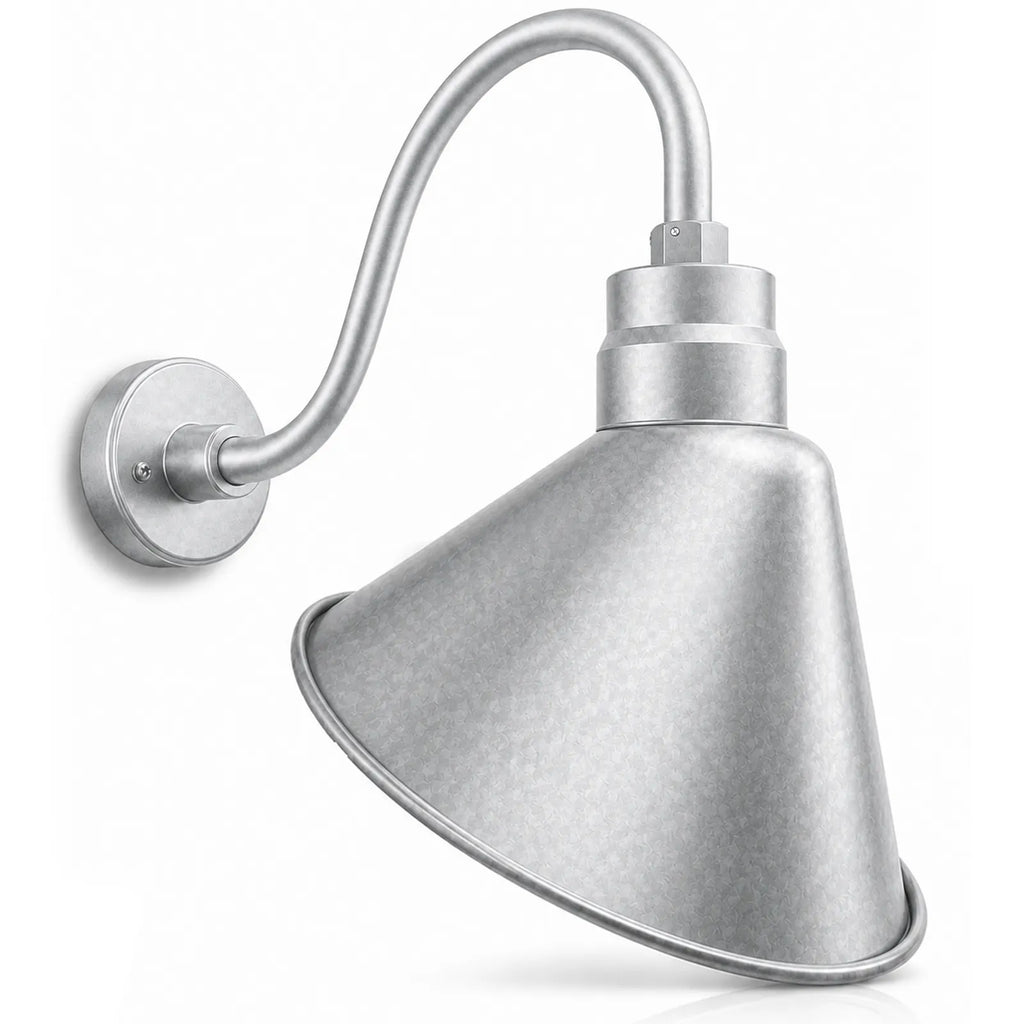 Angled 12" Shade with 15" Gooseneck Arm