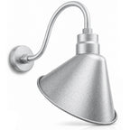 Angled 12" Shade with 15" Gooseneck Arm