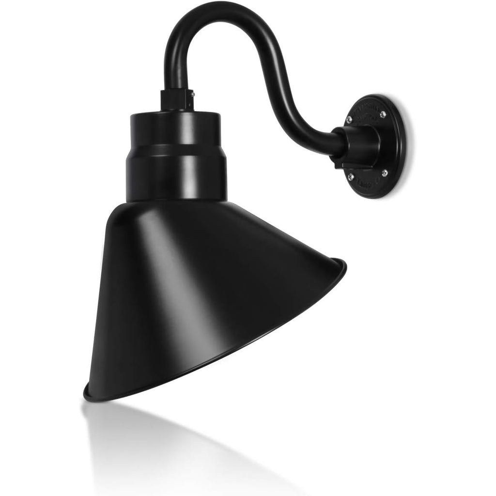 Angled 12" Shade with 10" Gooseneck Arm