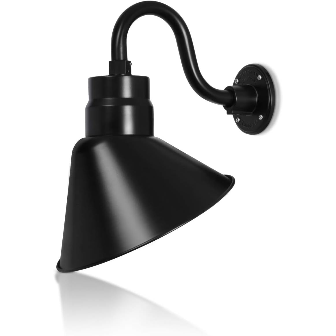 Angled 12" Shade with 10" Gooseneck Arm