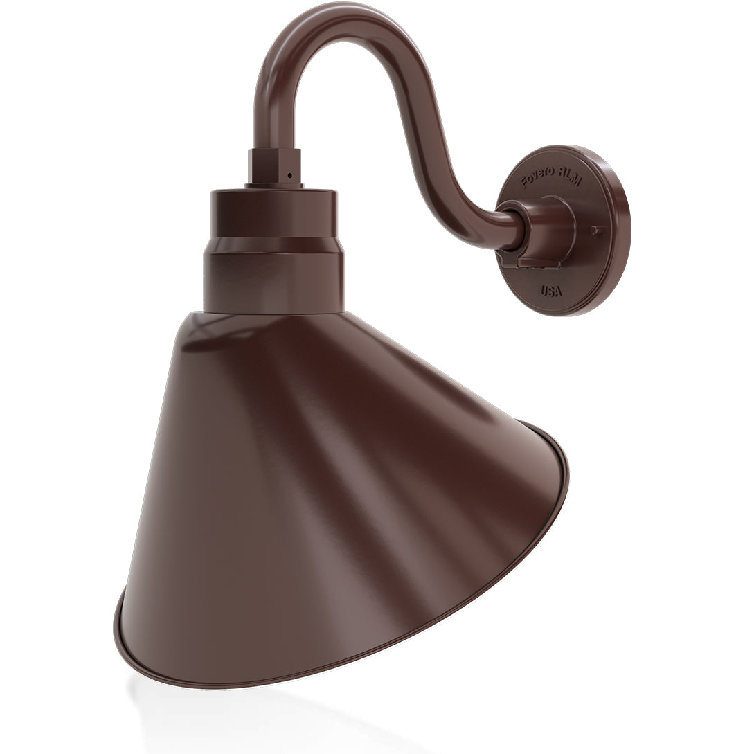 Angled 12" Shade with 10" Gooseneck Arm