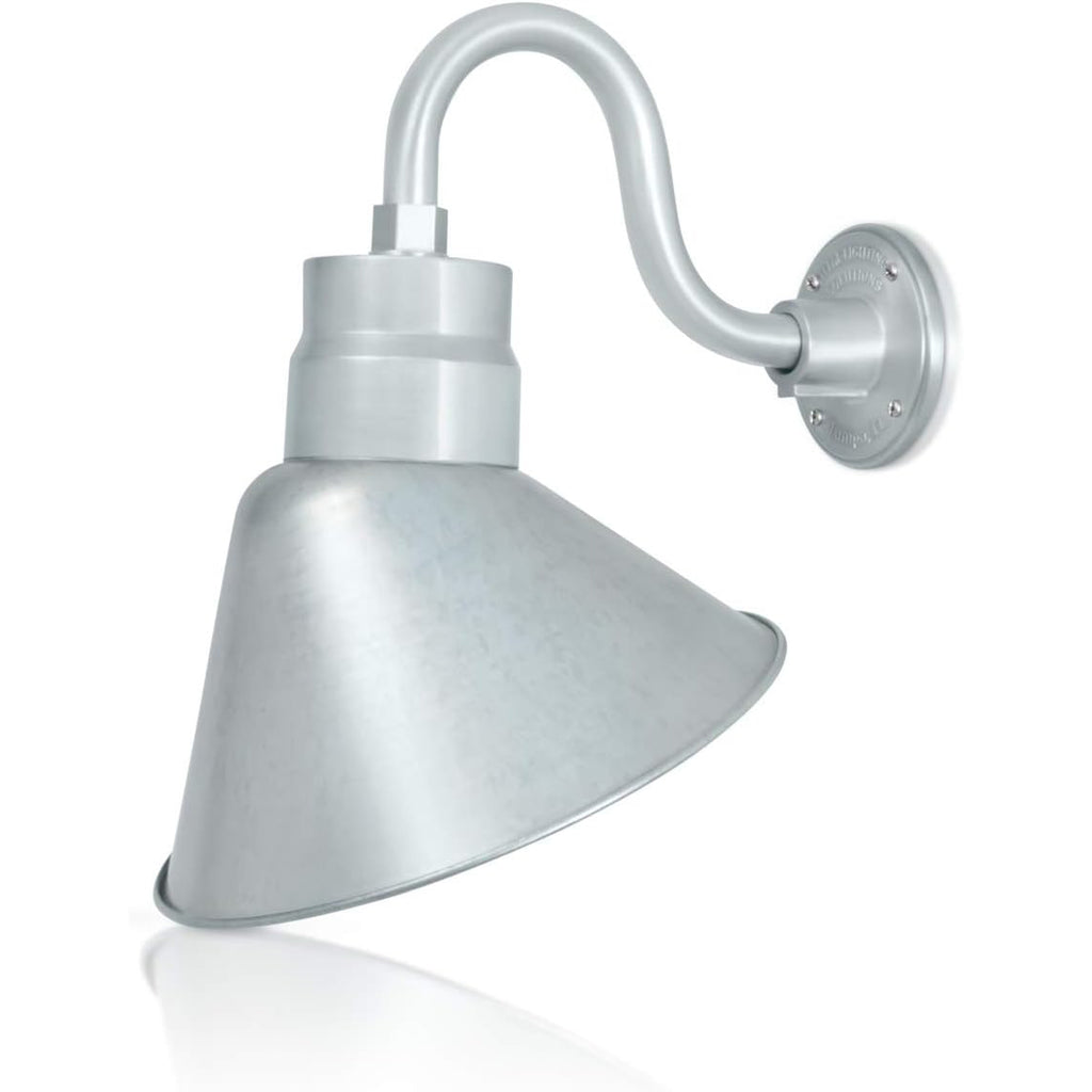 Angled 12" Shade with 10" Gooseneck Arm
