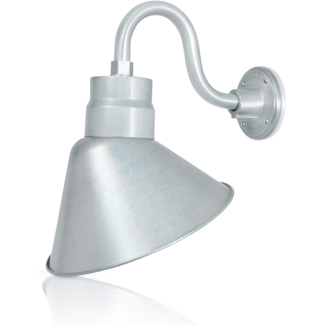 Angled 12" Shade with 10" Gooseneck Arm