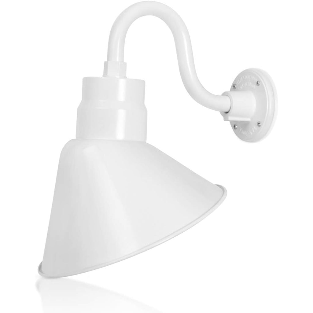 Angled 12" Shade with 10" Gooseneck Arm
