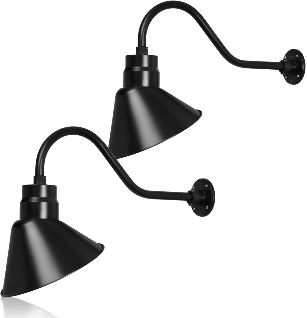 Angled 12" Shade with 22" Gooseneck Arm