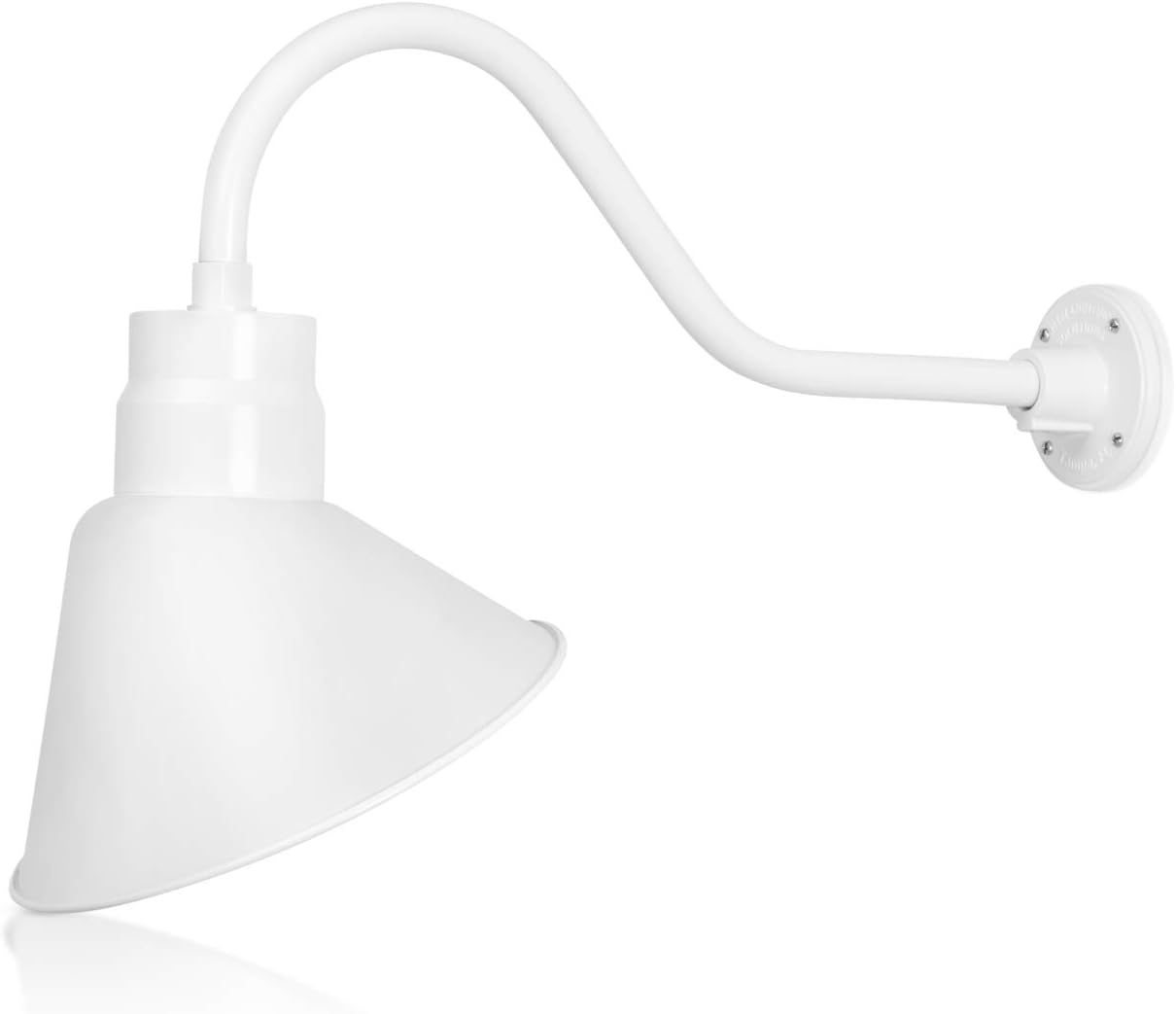 Angled 12" Shade with 22" Gooseneck Arm