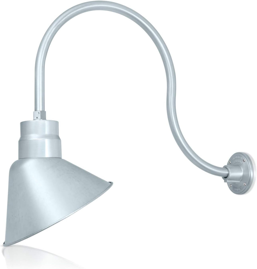 Angled 12" Shade with 24" Gooseneck Arm