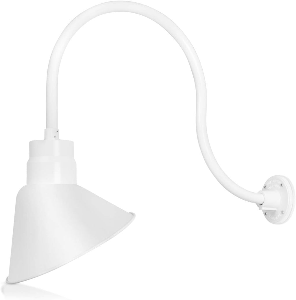 Angled 12" Shade with 24" Gooseneck Arm
