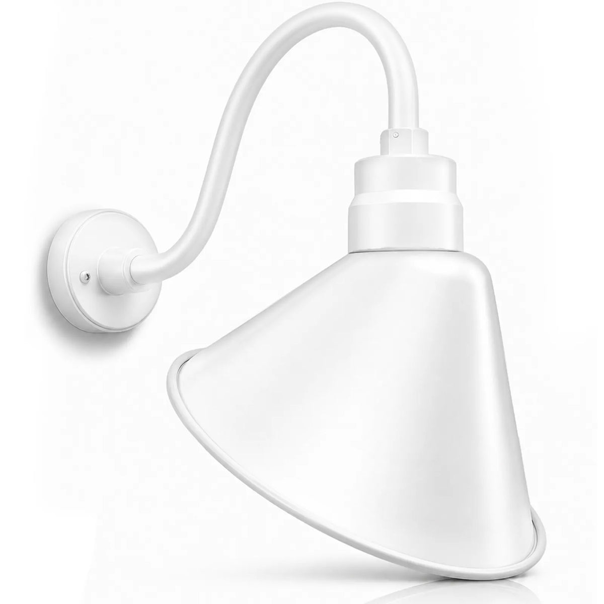 Angled 12" Shade with 15" Gooseneck Arm