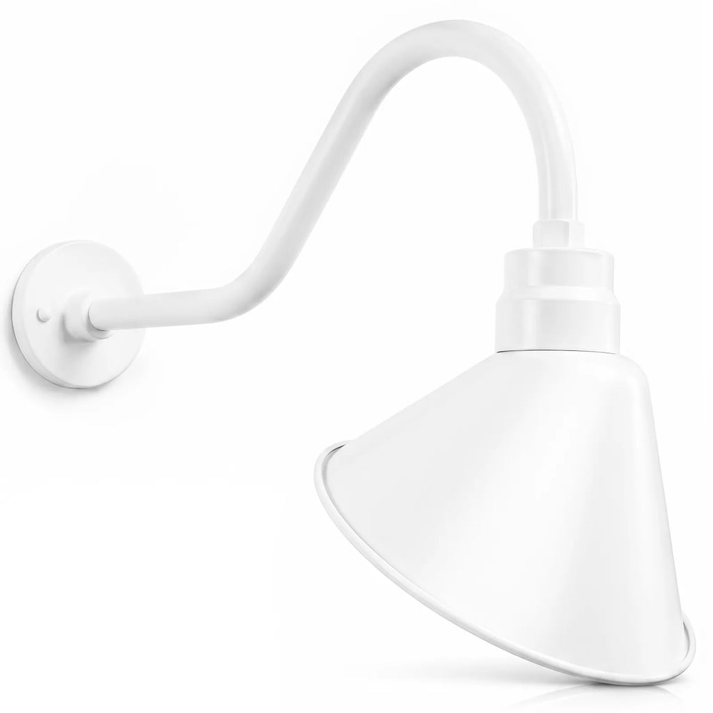 Angled 12" Shade with 24" Gooseneck Arm