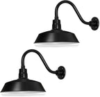 Barn Light 14" Shade with 15" Gooseneck Arm