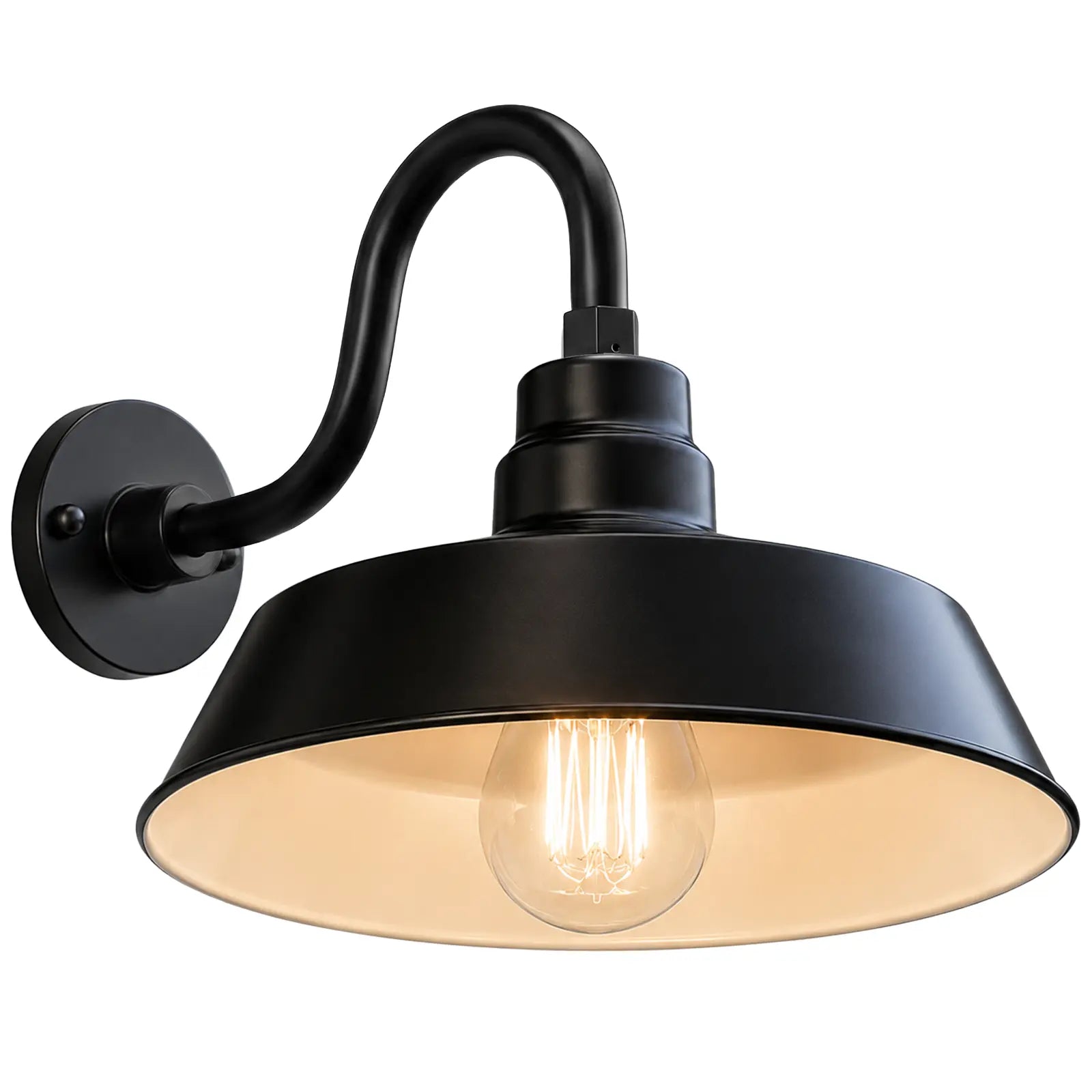 Barn Light 14" Shade with 10" Gooseneck Arm