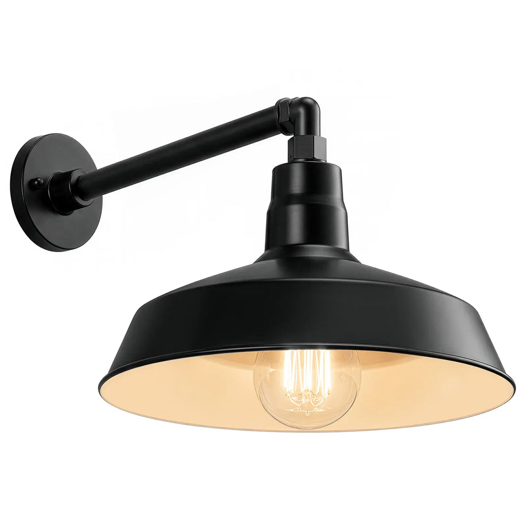 Barn Light 14" Shade with 13" Gooseneck Arm