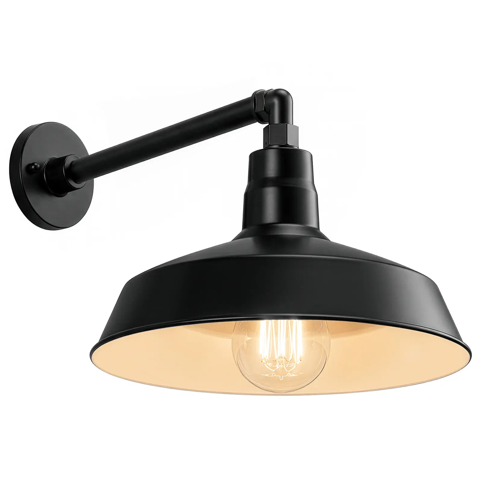 Barn Light 14" Shade with 13" Gooseneck Arm