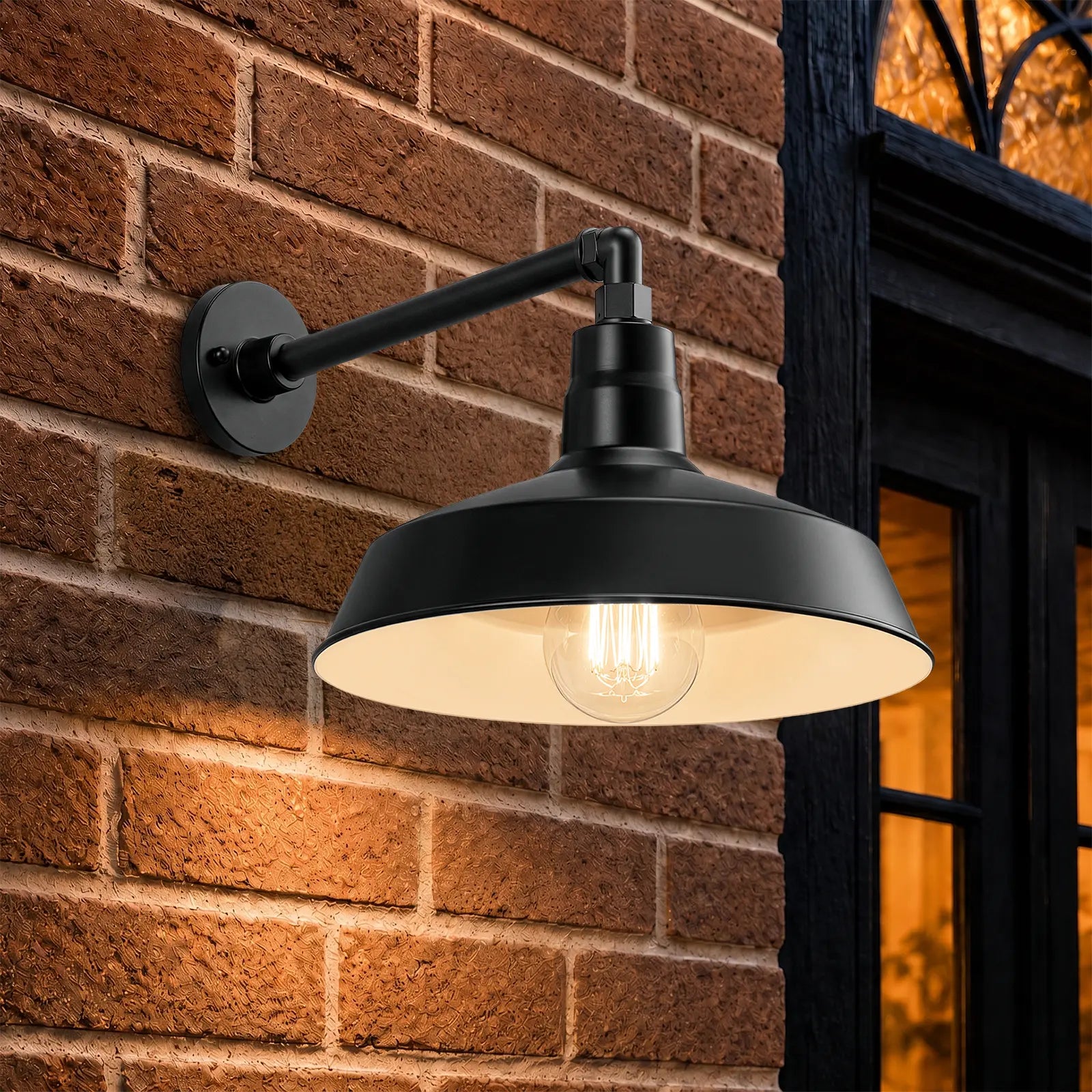 Barn Light 14" Shade with 13" Gooseneck Arm