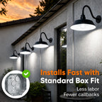 Barn Light 14" Shade with 15" Gooseneck Arm