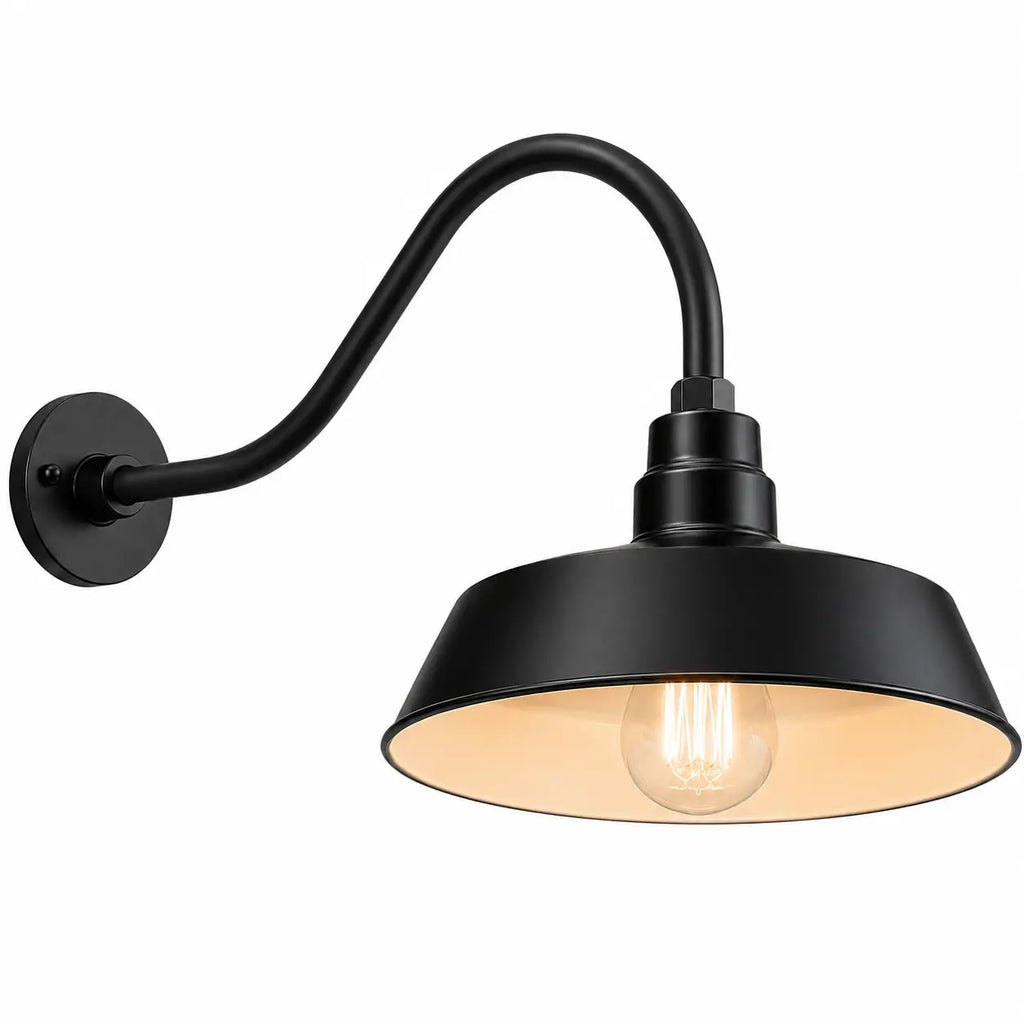 Barn Light 14" Shade with 22" Gooseneck Arm