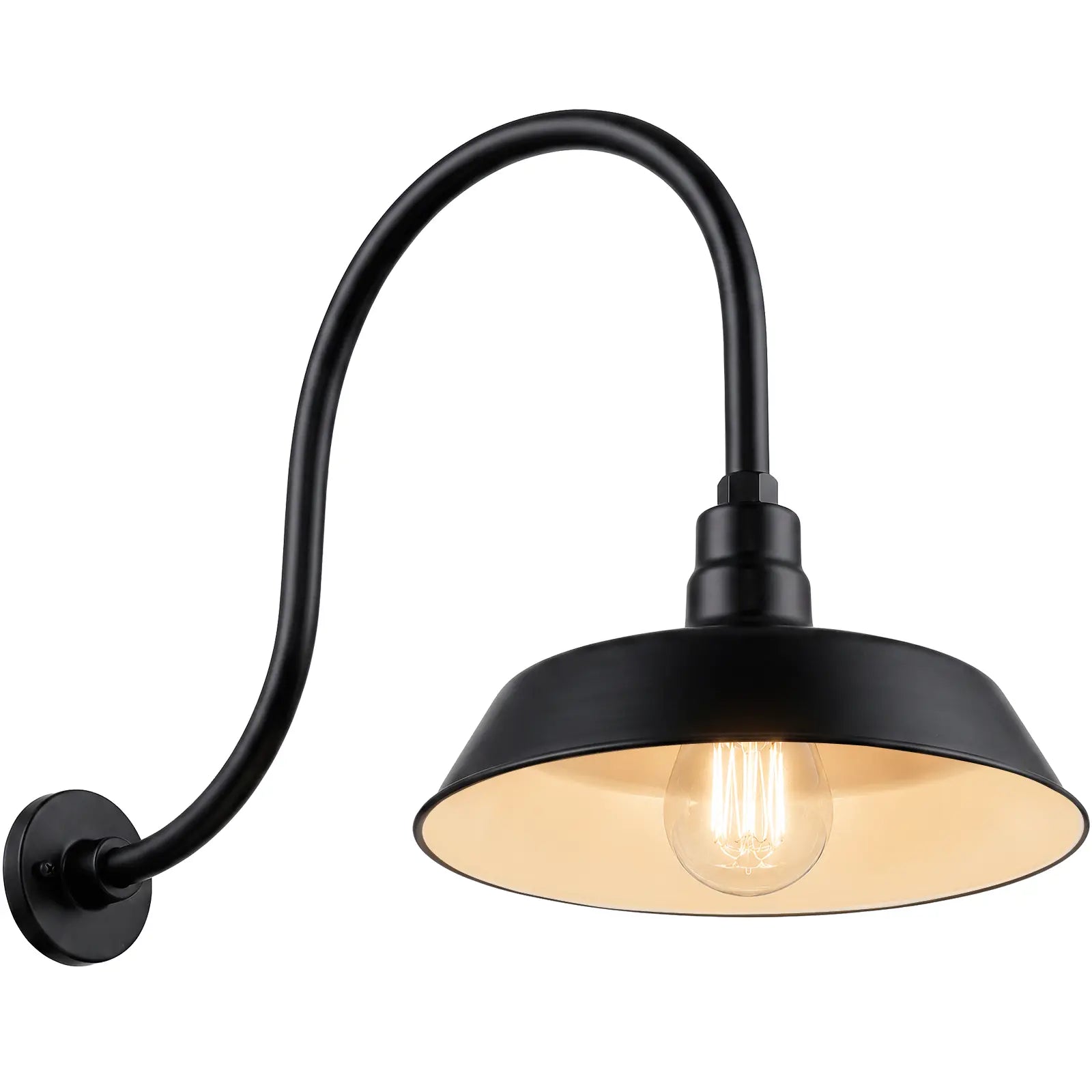 Barn Light 14" Shade with 24" Gooseneck Arm