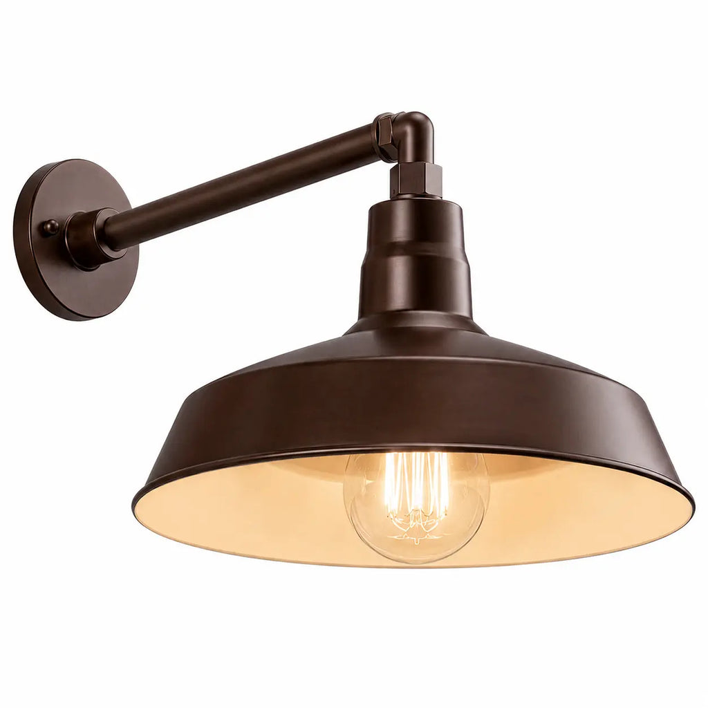 Barn Light 14" Shade with 13" Gooseneck Arm