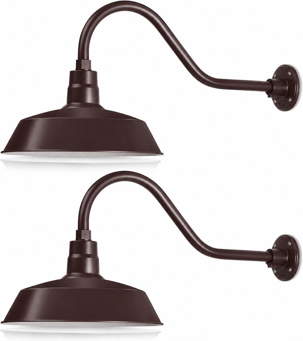 Barn Light 14" Shade with 22" Gooseneck Arm