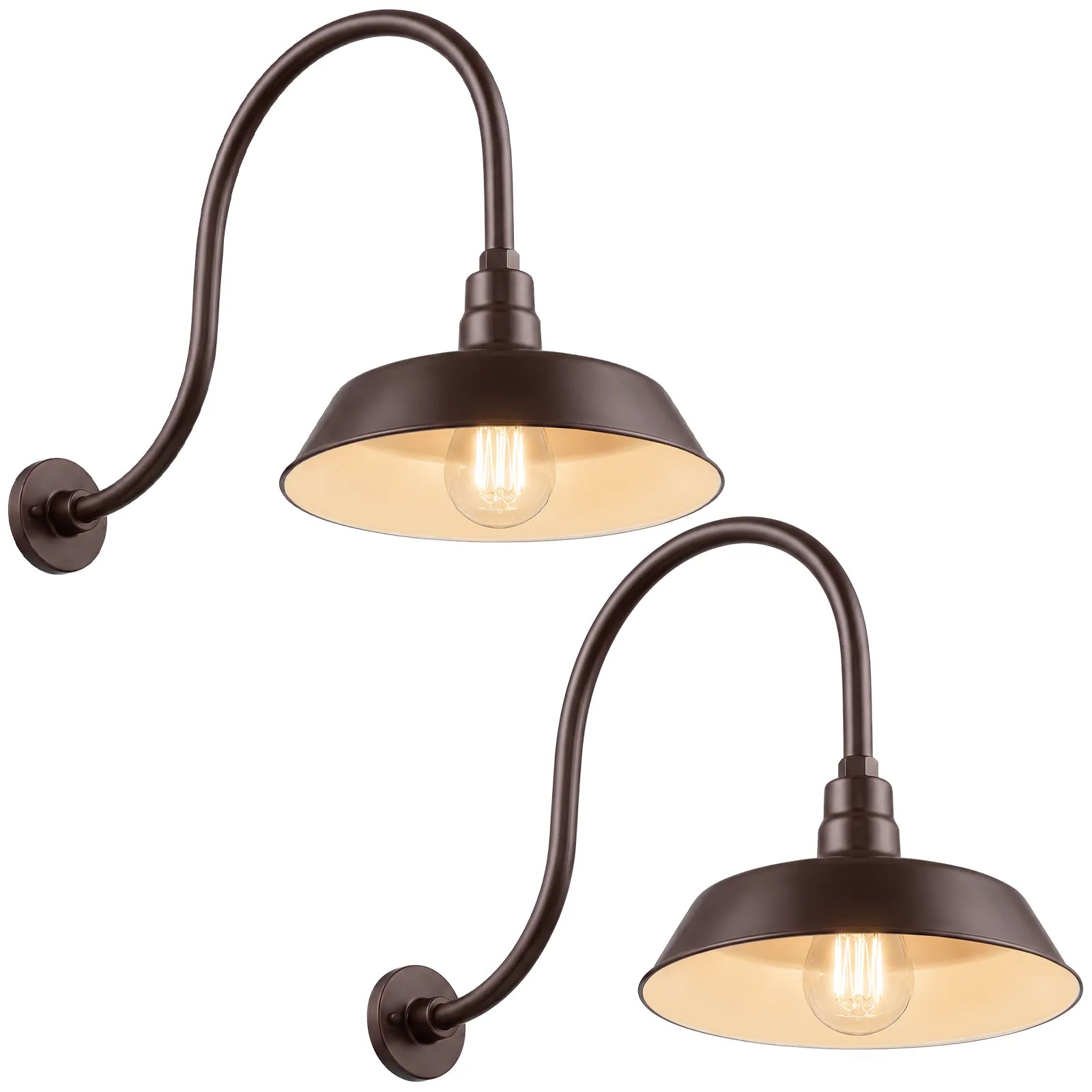 Barn Light 14" Shade with 24" Gooseneck Arm