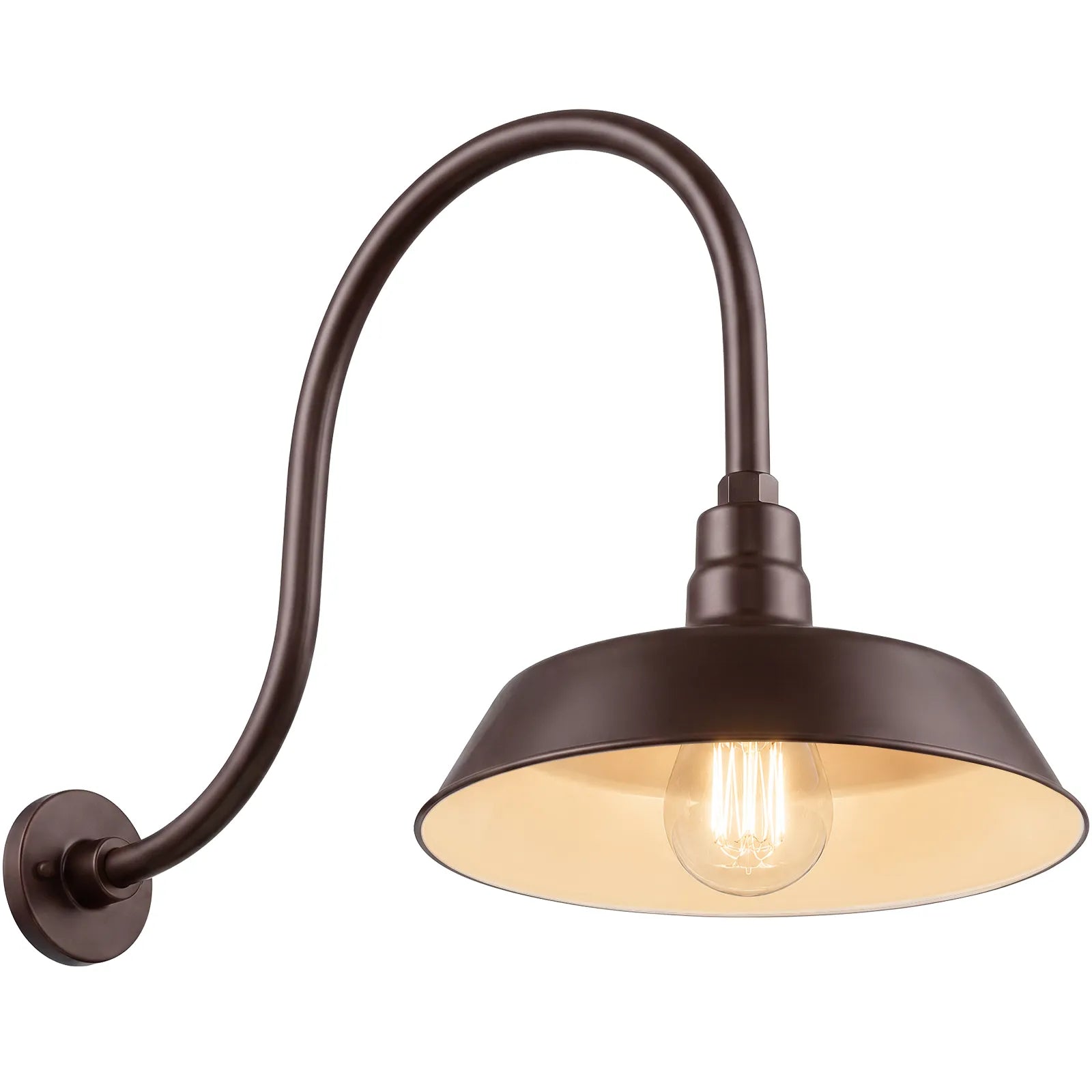 Barn Light 14" Shade with 24" Gooseneck Arm