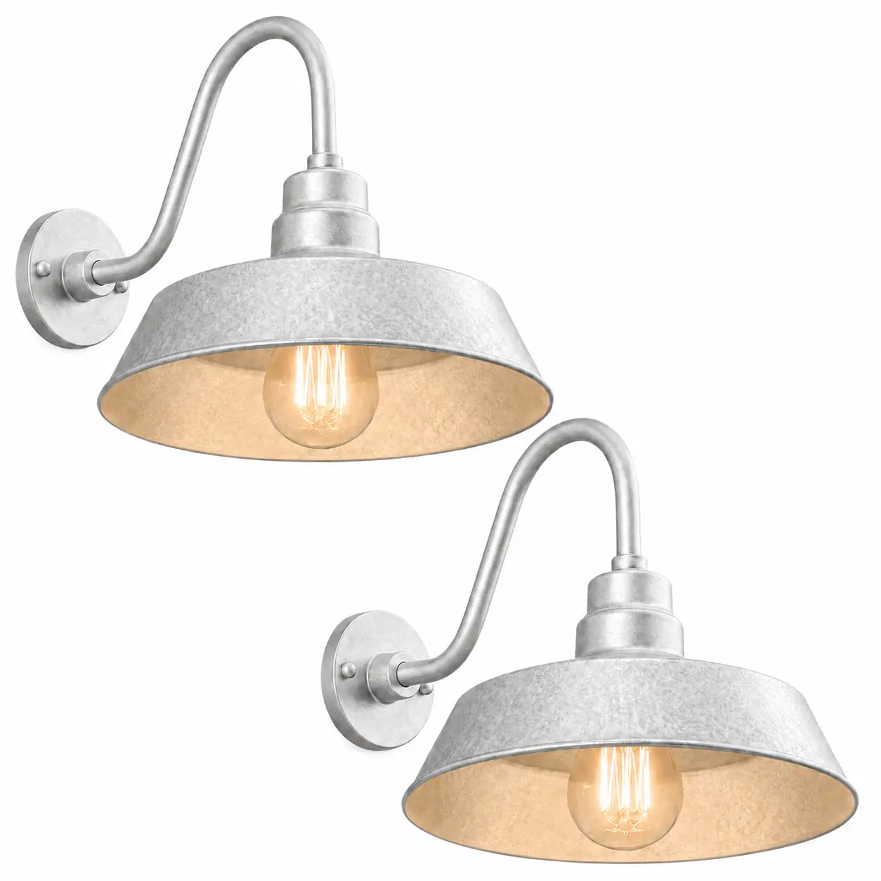Barn Light 14" Shade with 15" Gooseneck Arm
