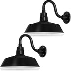 Barn Light 14" Shade with 10" Gooseneck Arm