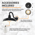 Barn Light 14" Shade with 10" Gooseneck Arm
