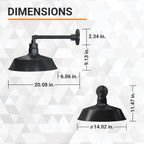 Barn Light 14" Shade with 13" Gooseneck Arm