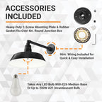 Barn Light 14" Shade with 13" Gooseneck Arm