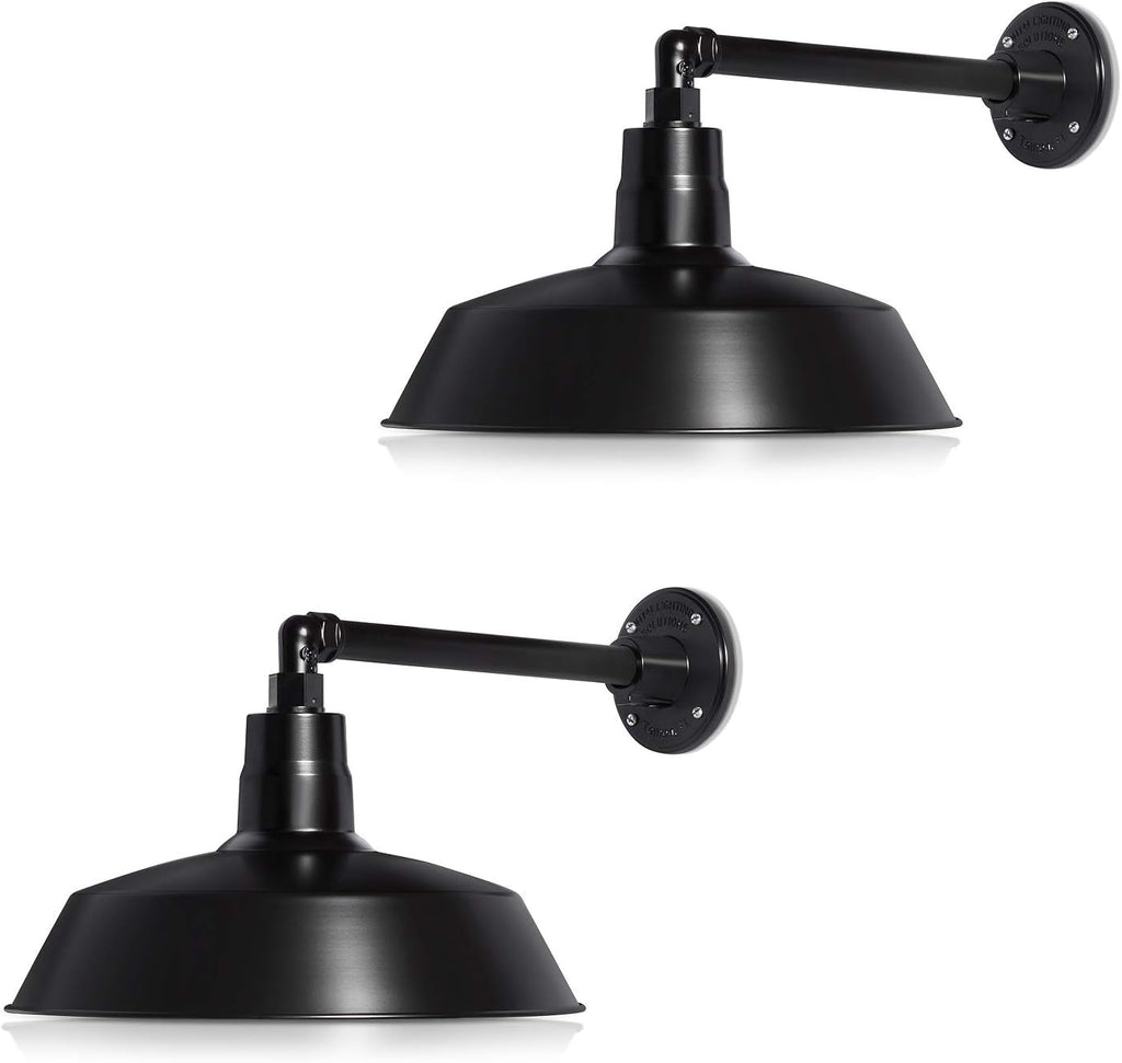 Barn Light 14" Shade with 13" Gooseneck Arm