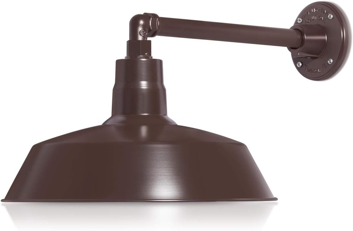 Barn Light 14" Shade with 13" Gooseneck Arm