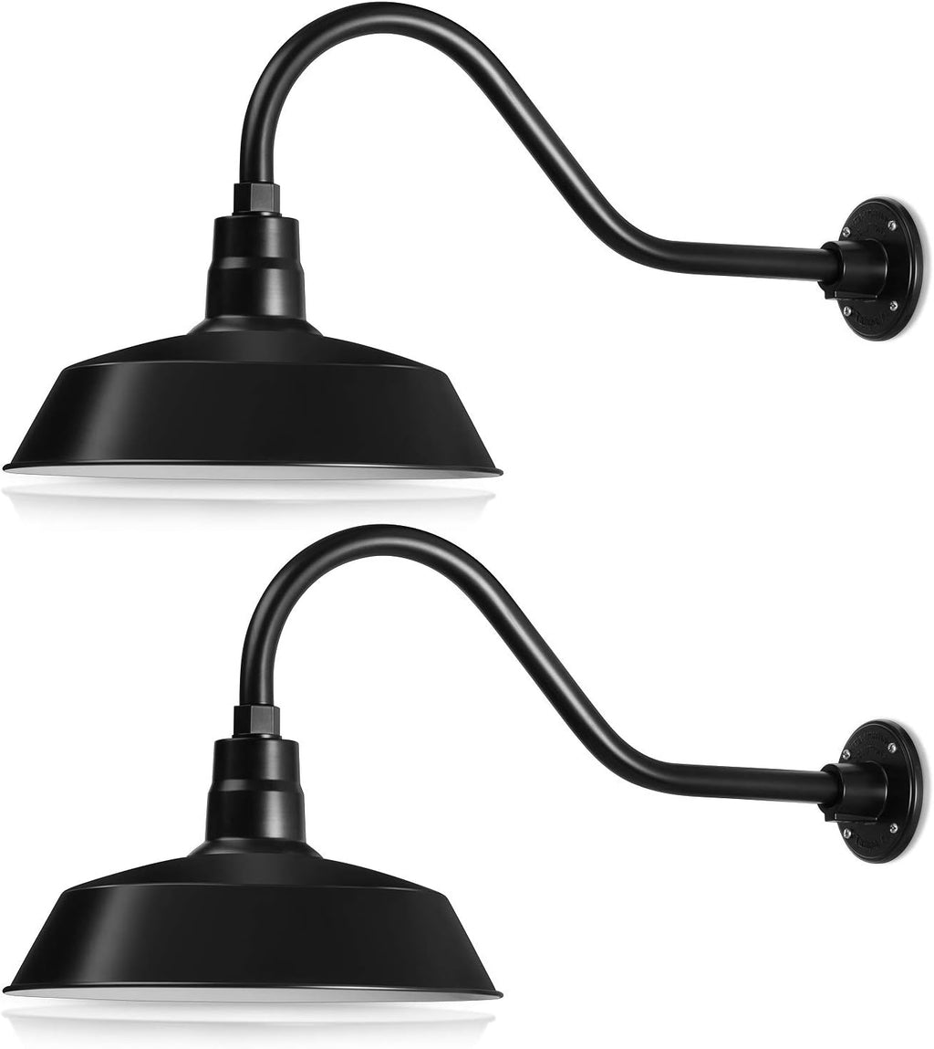 Barn Light 14" Shade with 22" Gooseneck Arm
