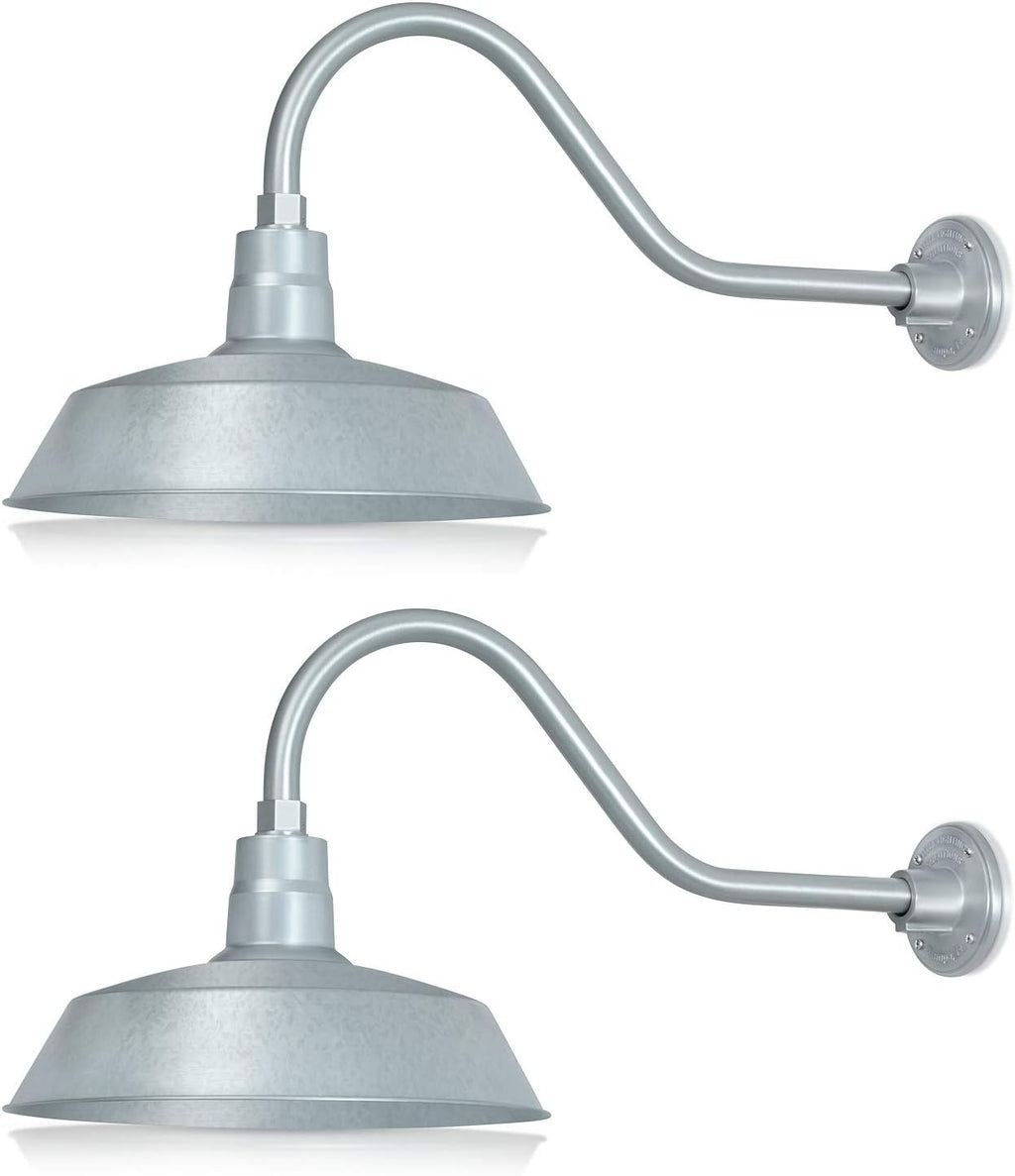 Barn Light 14" Shade with 22" Gooseneck Arm