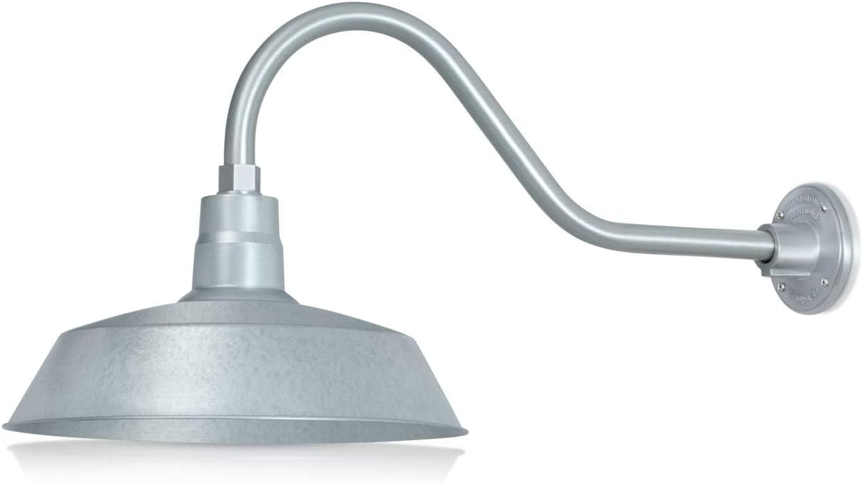 Barn Light 14" Shade with 22" Gooseneck Arm