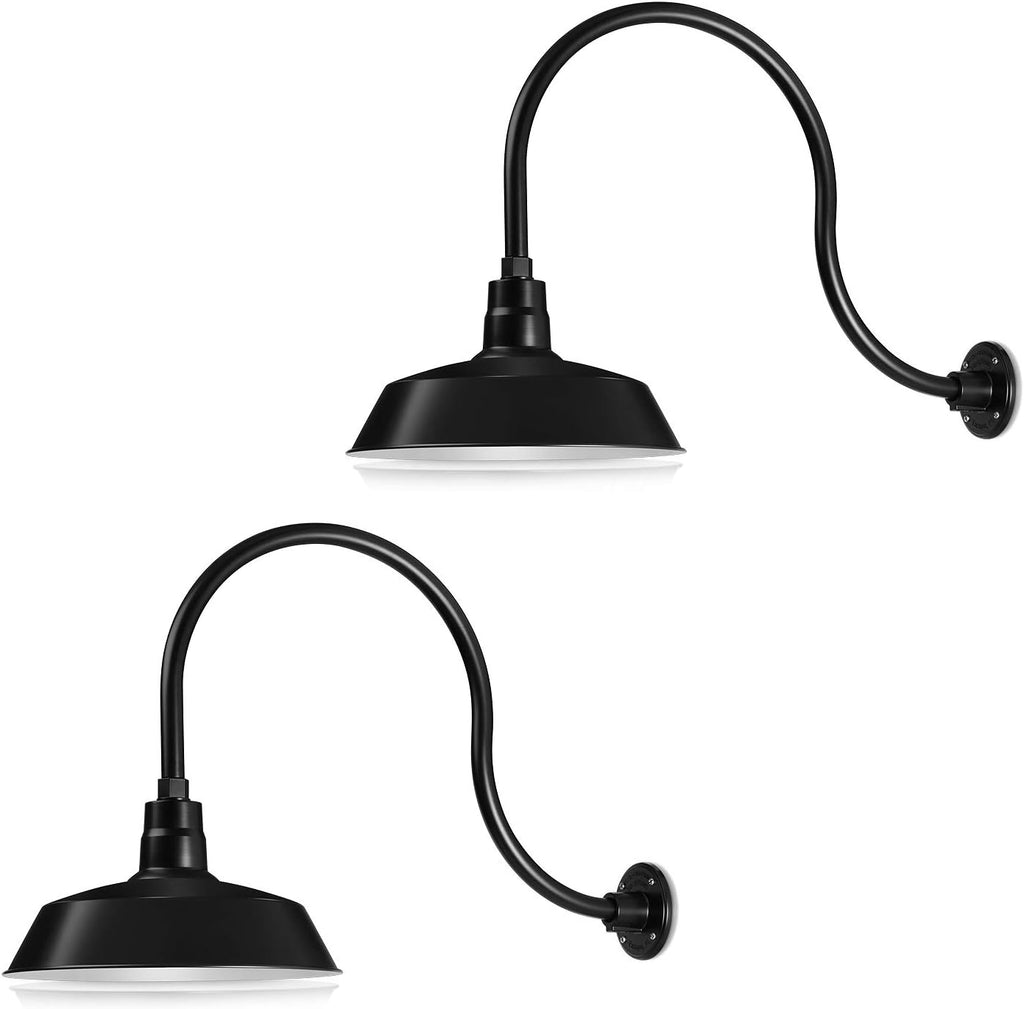 Barn Light 14" Shade with 24" Gooseneck Arm