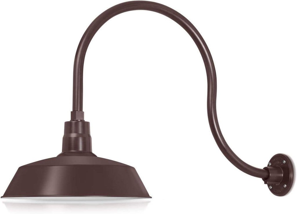 Barn Light 14" Shade with 24" Gooseneck Arm