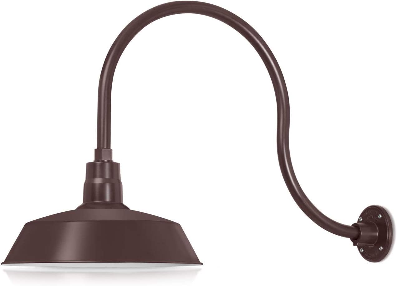 Barn Light 14" Shade with 24" Gooseneck Arm