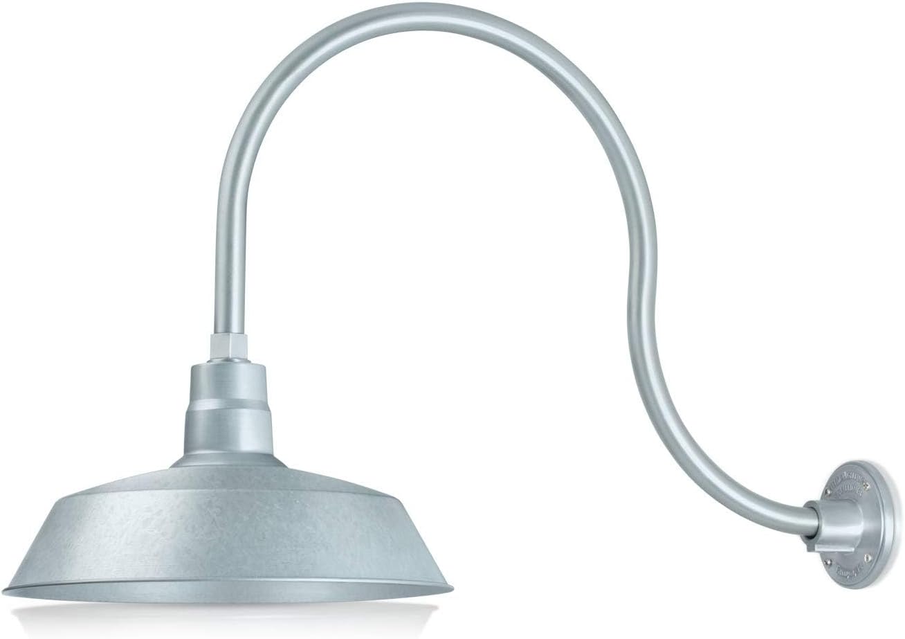 Barn Light 14" Shade with 24" Gooseneck Arm
