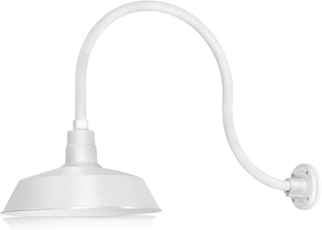 Barn Light 14" Shade with 24" Gooseneck Arm