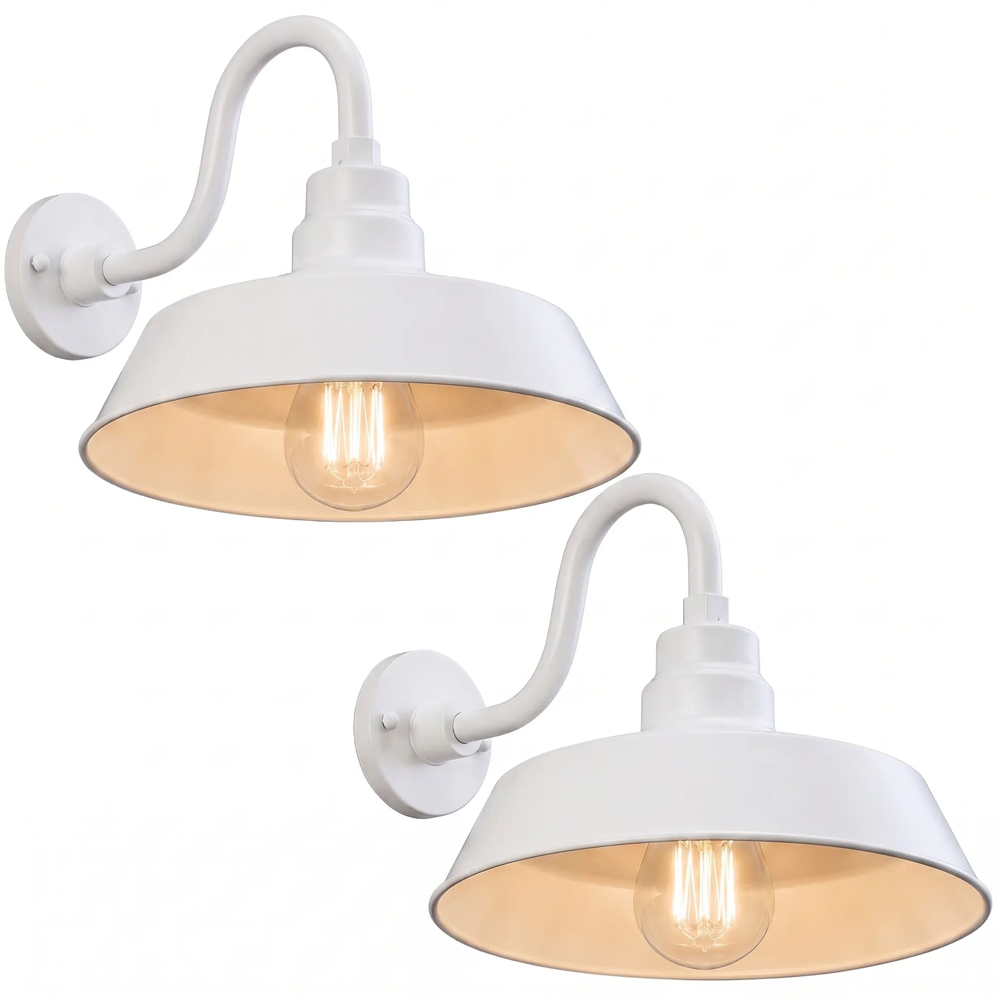 Barn Light 14" Shade with 10" Gooseneck Arm