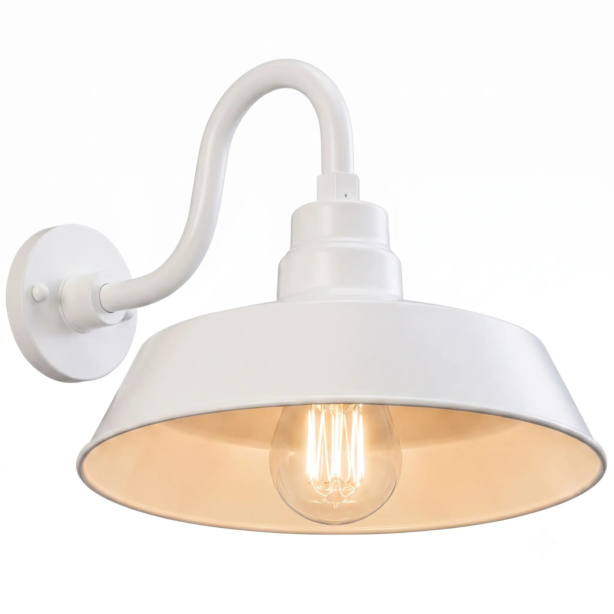 Barn Light 14" Shade with 10" Gooseneck Arm