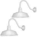Barn Light 14" Shade with 15" Gooseneck Arm