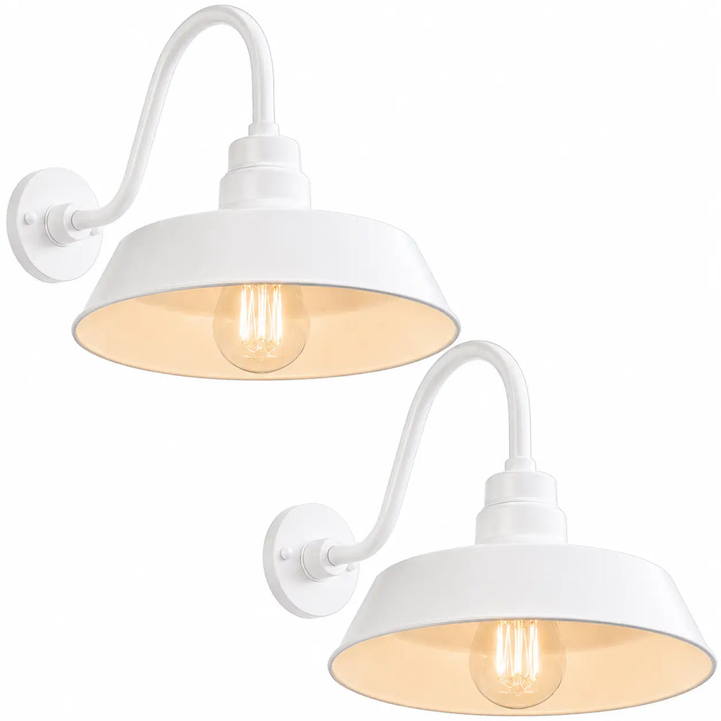 Barn Light 14" Shade with 15" Gooseneck Arm