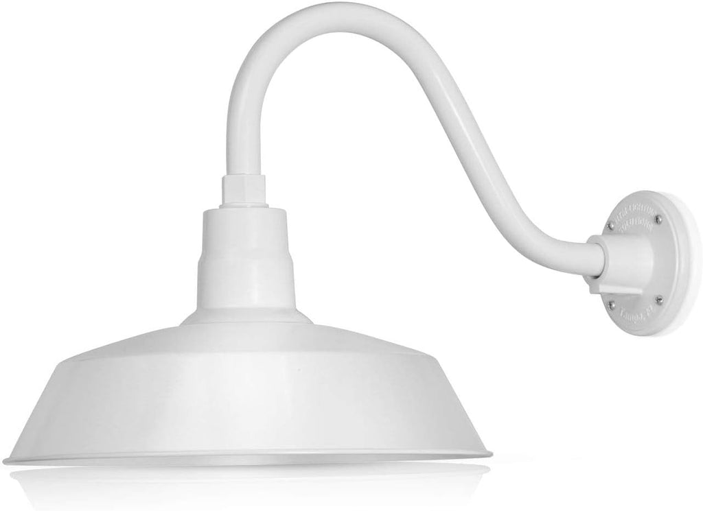 Barn Light 14" Shade with 15" Gooseneck Arm