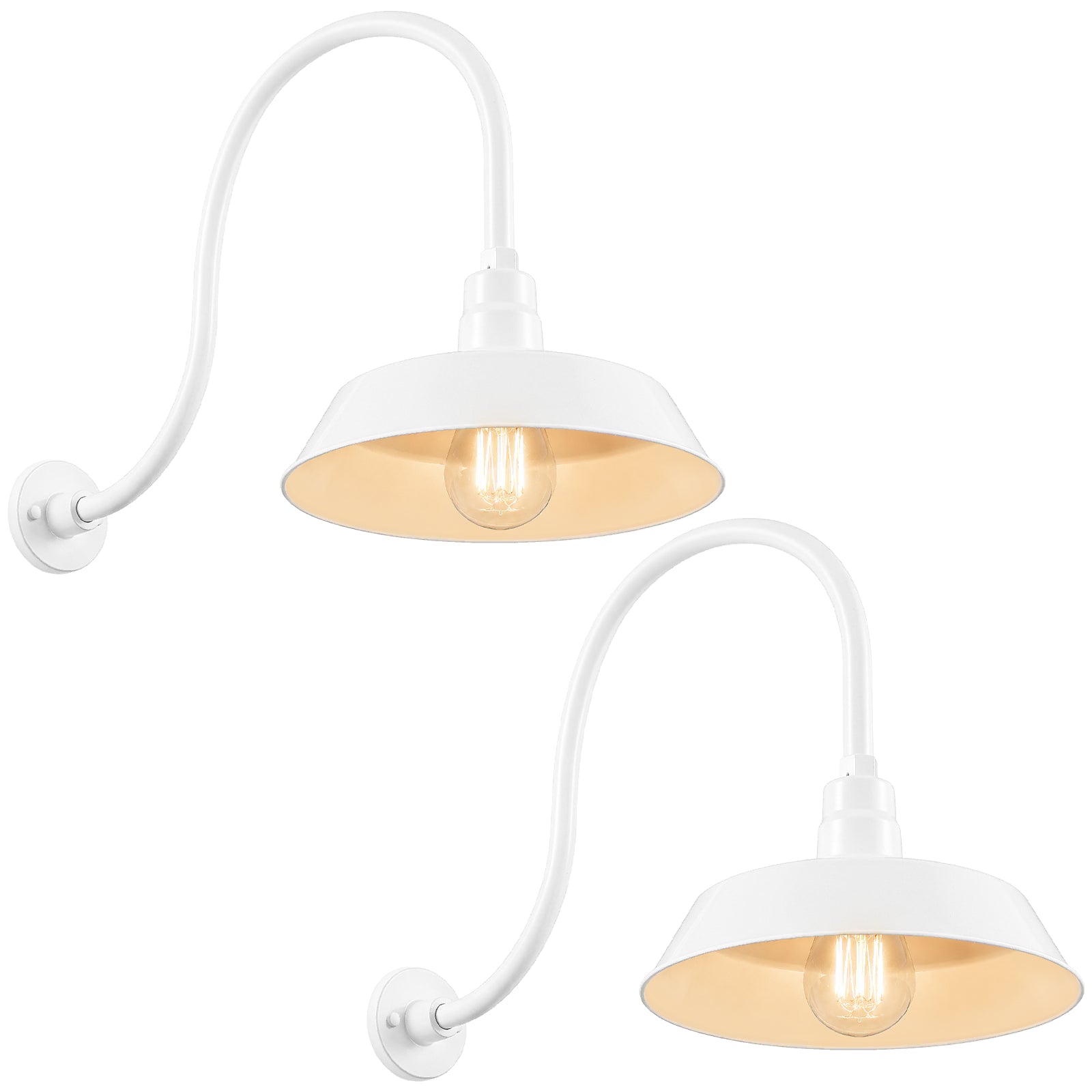Barn Light 14" Shade with 24" Gooseneck Arm