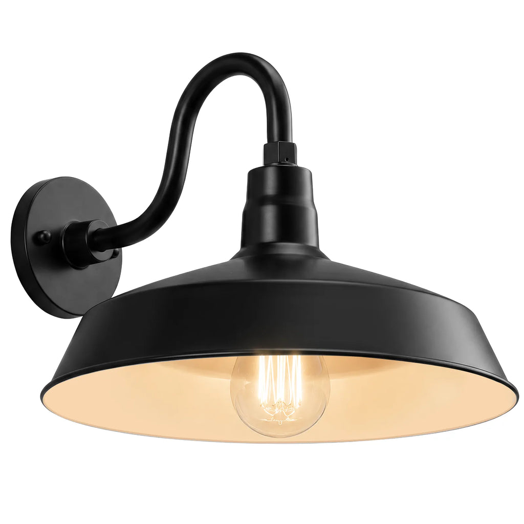 Barn Light 17" Shade with 10" Gooseneck Arm